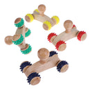 1Pcs Solid Wooden Roller Relaxing Hand  Massage Tool Reflexology Face Foot B 3C