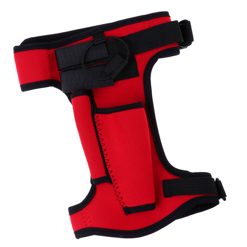 Neoprene Sheath Holder Scuba Diving Snorkeling Gear Adjustable Strap Red