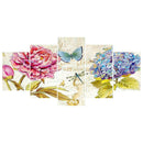 5pcs 5D DIY Full Drill Diamond Painting Butterfly Cross Stitch Kit Decor