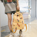 Cute Backpack Fashion Nylon Fruit Print Backpack Women's Large Capacity Sch