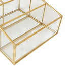 Clear Glass Cosmetic Storage Organizer Containter for Jewelry, Hair Accessories