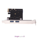 External 2Port USB3.0 + Internal 19pin Header PCIe Card 4pin IDE Power Conn