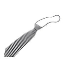 Hot Boys Kids Elastic Strap Tie Necktie Vertical Stripe Black + White S7A1