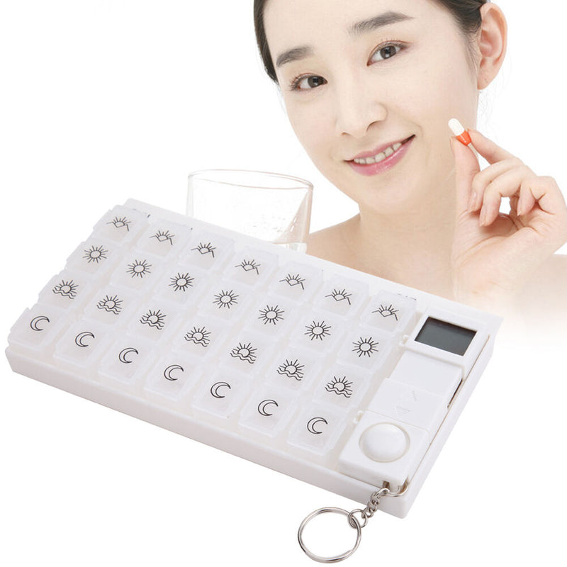 7days Digital Alarm Timer Pills Storage Box Tablet Medication Medicine Reminder