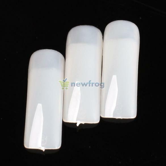 500 PCS Natural French False Acrylic UV Gel Half / Full Nail Art Tips Tools
