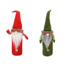 2pcs Gnome Wine Bottle Set Cover Bag Sweater for Christmas Decoration