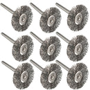 10Pcs Rotary Tools Steel Wire Wheel Brushes Cup Rust Set For Accessories