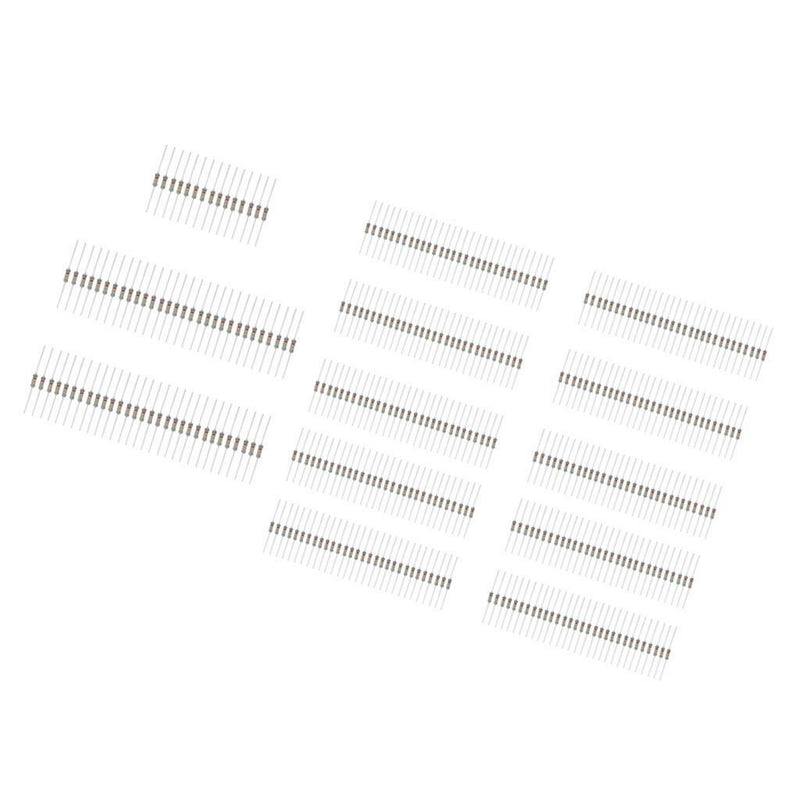 75pcs 3W 0.1-20 ohm + 300pcs 2W 0.1-750 ohm Carbon Film Resistors