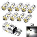 10 X Error Free White 5630 Projector Lens T10 6SMD LED Bulbs W5W 194 168 ^