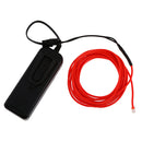 2Pcs Luminescent Neon LED Light Glow EL Wire String 5m Red+Fluorescent Green