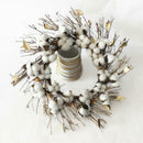 1X(Wreath Creative Cotton Handmade Christmas Hanging Wreath Xmas Decor