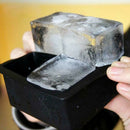 Silicone Ice Cube Square jumbo king Size Big Black Mould Large Mold TrayB Gw
