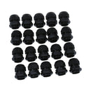 20 Pcs PG16 Black Plastic Glands Connectors for 10mm to 14mm Cable X5E5