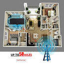 50 Miles Digital Indoor Antenna Receiver Analog Antena Amplifier for HDTV A