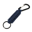 Outdoor Camping Hiking Molle 7 Strand Paracord Keychain Carabiner Navy Blue