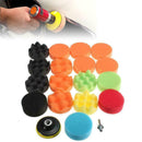 19PCS 3" Inch 80mm Sponge Buff flat Polishing Pad Kit For Car Set Polisher C4O0