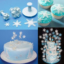 3 Pcs Cake Xmas Snowflake shape Plunger Fondant Decor Sugarcraft Mold Cutter LJ