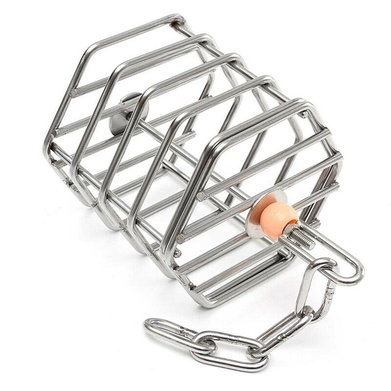 Pet Bird Parrot Squirrel Bold Stainless Steel Food Hanging Cage Foraging To E3K5