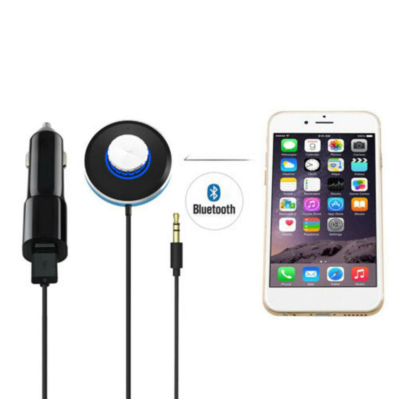 Wireless  4.0 Car Kit 3.5mm AUX Music Audio Receiver Car Charger