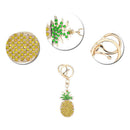 1pcs Pineapple-Shaped Keychain Pendant DIY Point Drill Key chain Fruit Sec WOA