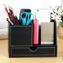1Pcs PU Leather Multi-Function Desk Stationery Organizer Storage Box Pen/Pe U1N8