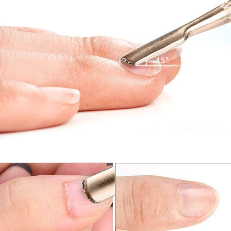 Stainless Steel Cuticle Pusher Dead Skin Remover UV Gel Nail Art Care Tool A