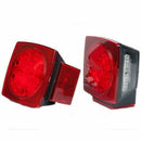 Pair Led Submersible Square Lights Trailer Under 80 Inch Tail Brake Boat St E3E3