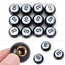 Black Pool 8-Ball Valve Stem Caps Motorcycle Car Truck SUV Bike Tire Air Cove_3C