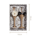 2Pcs Set Fashion Toasting Wedding Glasses Crystal Champagne Flutes For Brid