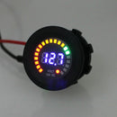 New 12V-24V Car Motorcycle LED Digital Display Voltmeter Waterproof Meter Blue