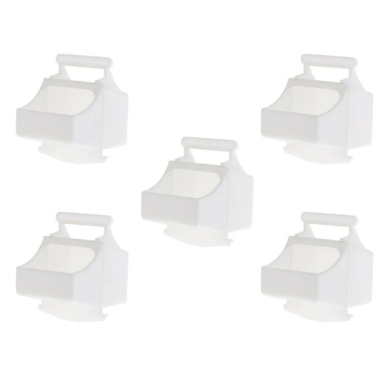 5pcs Parrot Bird Feeder Round Feeding Bowl Hanging Drinking Feeder Cup Bird