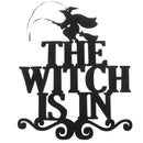 Halloween The Witch Is In Sign Non-woven Witch Hanging On Party Decoration