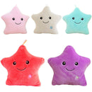 LED Bright Light Up Glowing Pillow Soft Cosy Cushion Star-shape Decor Purple