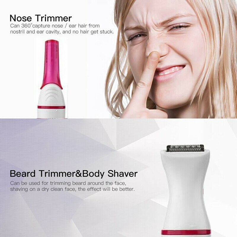 5in1 Waterproof Trimmer Female Wet Dry Shaver Epilator Rechargeable Hair Cl  Kw