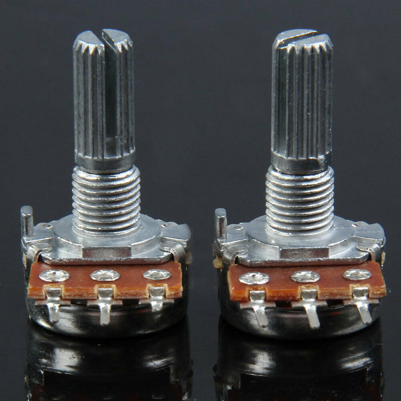2x B500K Guitar Split Shaft Linear Taper Potentiometer Volume Tone Pot