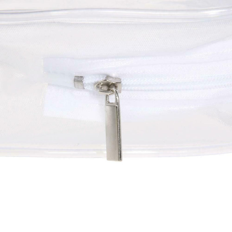 Women Portable PVC Transparent Plastic Waterproof Zipper Cosmetic Bag