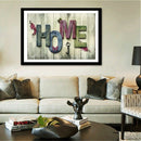 Full Drill Round 5D Diy Diamond Painting Cross Stitch "HOME" Diamond Embroi