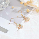 6 Pairs Santa Claus Snowflake Drop Earrings Christmas Pendant Ear Hooks Jewelry