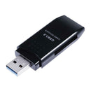 Mini Portable USB3.0 Port High Speed 2 in 1 SDXC + TF Card Reader