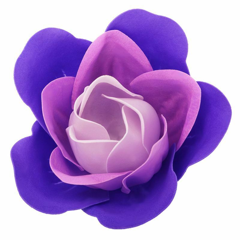 Lovely 24 Pcs Red Scented Bath Soap Rose Petal in Heart Box (Purple) U1M1