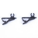2PCS Microphone Lapel Tie Clip for Lapel Lavalier Mic Black BX