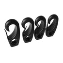 4 Pieces Durable High Strength Black Nylon Clip Lashing Hooks For Kayak Canoe