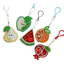 Diy Crystal Pattern Diamond Embroidery 5D Diamond Painting Key Chain Round