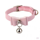 3x CAT KITTEN PUPPY COLLAR ADJUSTABLE SAFETY BUCKLE NECK STRAP WITH BELL PINK