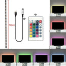 1 set LED Strip Light Flexible 5050 RGB USB LED TV Background Strip Light w O1W4