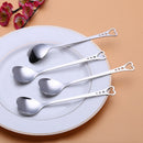 Heart Shaped Dessert Spoon Tea Coffee Spoons Mixer Flatwares Kitchens SP