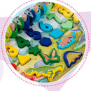 Wooden Blocks Puzzle Board Set Counting Number Math Shape Sorter Learning &