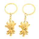 1PC Ox Year Lucky Key Ring Pendant Lucky Bull Keychain Gift Pendant Souvenir Hn