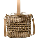 Hollow Straw Woven Bag Handle Clutch Bag Shopping Bag Female Shoulder Messe