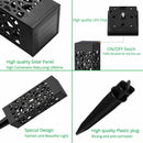 Black Solar Torch Light Garden Walkway Flames LED Waterproof Landscape Lawn Lamp